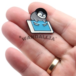 WANDALLIA Pin Pingwinek Przypinka Pingwin Metalowa Emaliowana