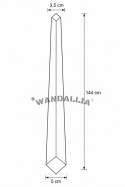 WANDALLIA Szafirowy Krawat Męski Wąski Śledzik Niebieski KR-M-3