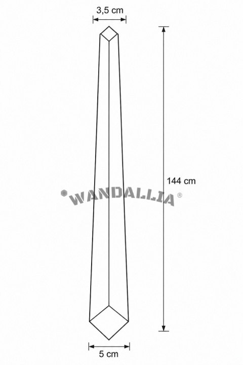 WANDALLIA Szafirowy Krawat Męski Wąski Śledzik Niebieski KR-M-3